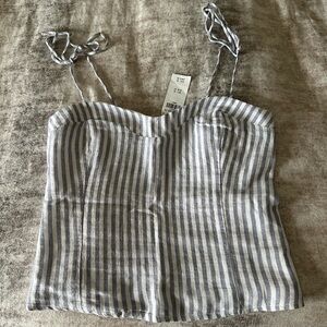 NWT cotton/linen stretch top